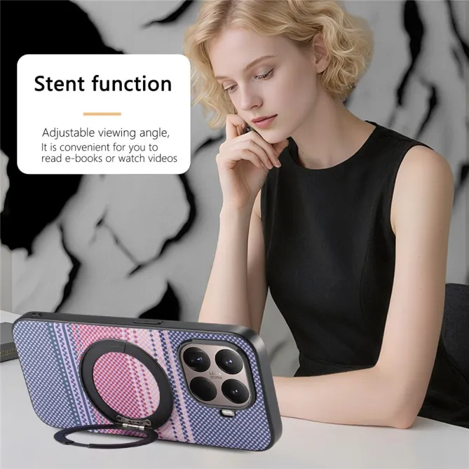 Coque Xiaomi 17T Pro Magnétique Anneau design tissé à carreaux
