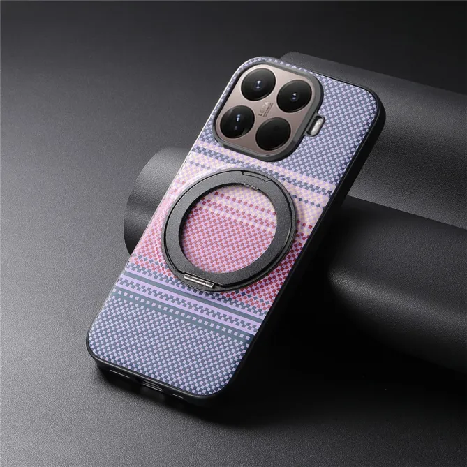 Coque Xiaomi 17T Pro Magnétique Anneau design tissé à carreaux