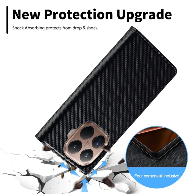 Étui Xiaomi 17T Pro Fibre de Carbone Bande Verticale