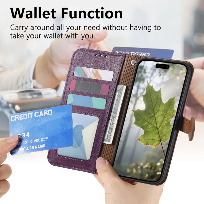 Housse Xiaomi 17T Pro Fermoir Feuille et Poche Zippée