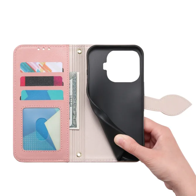 Housse Xiaomi 17T Pro Fermoir Feuille et Poche Zippée