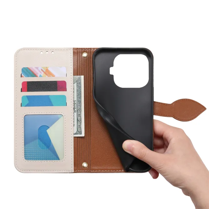 Housse Xiaomi 17T Pro Fermoir Feuille et Poche Zippée
