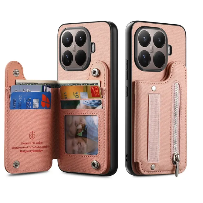 Coque Xiaomi 17T Pro Portefeuille Dos RFID Zippé