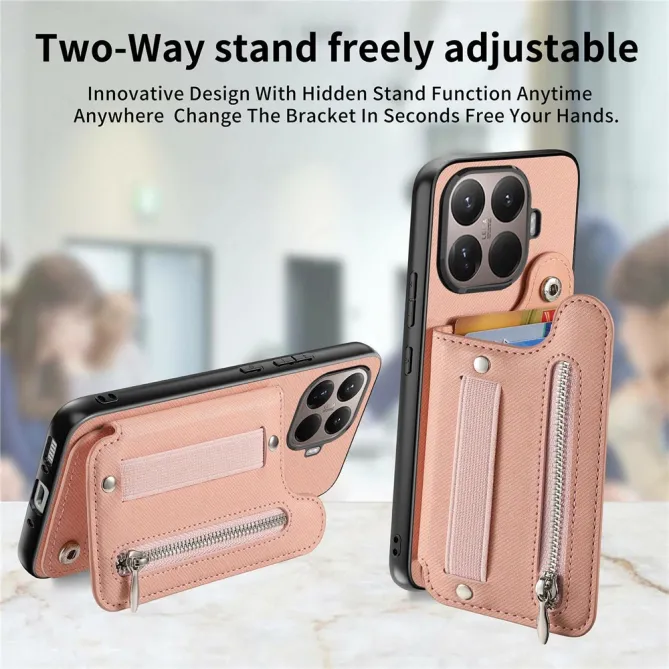 Coque Xiaomi 17T Pro Portefeuille Dos RFID Zippé