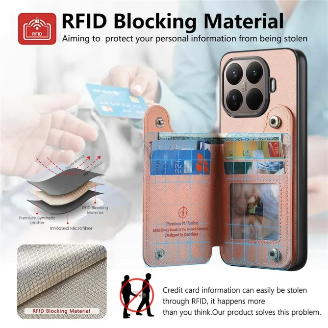 Coque Xiaomi 17T Pro Portefeuille Dos RFID Zippé