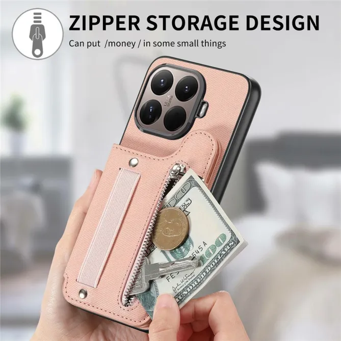 Coque Xiaomi 17T Pro Portefeuille Dos RFID Zippé