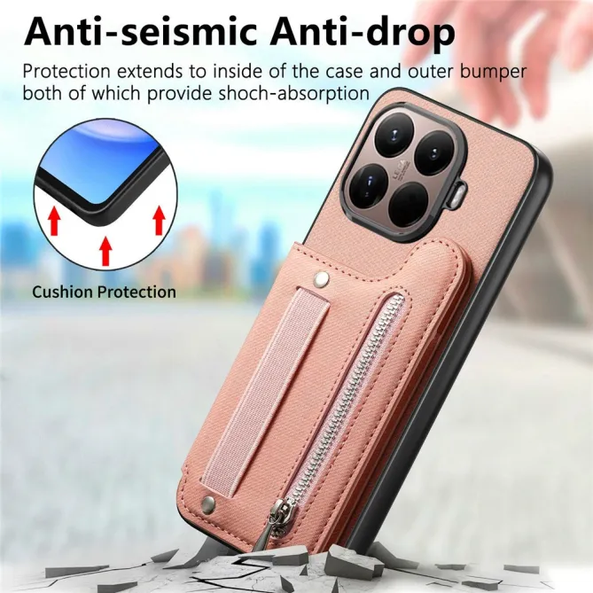Coque Xiaomi 17T Pro Portefeuille Dos RFID Zippé