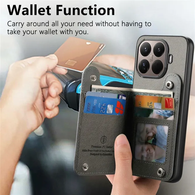 Coque Xiaomi 17T Pro Portefeuille Dos RFID Zippé