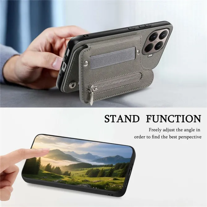 Coque Xiaomi 17T Pro Portefeuille Dos RFID Zippé