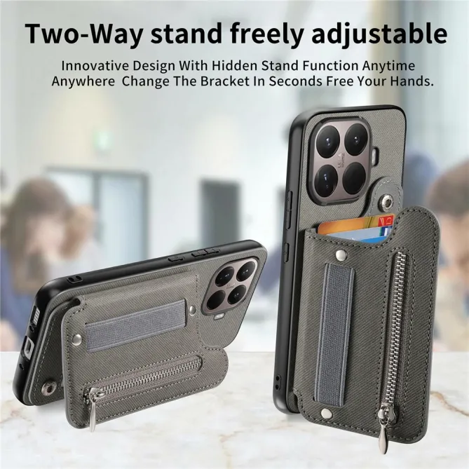 Coque Xiaomi 17T Pro Portefeuille Dos RFID Zippé