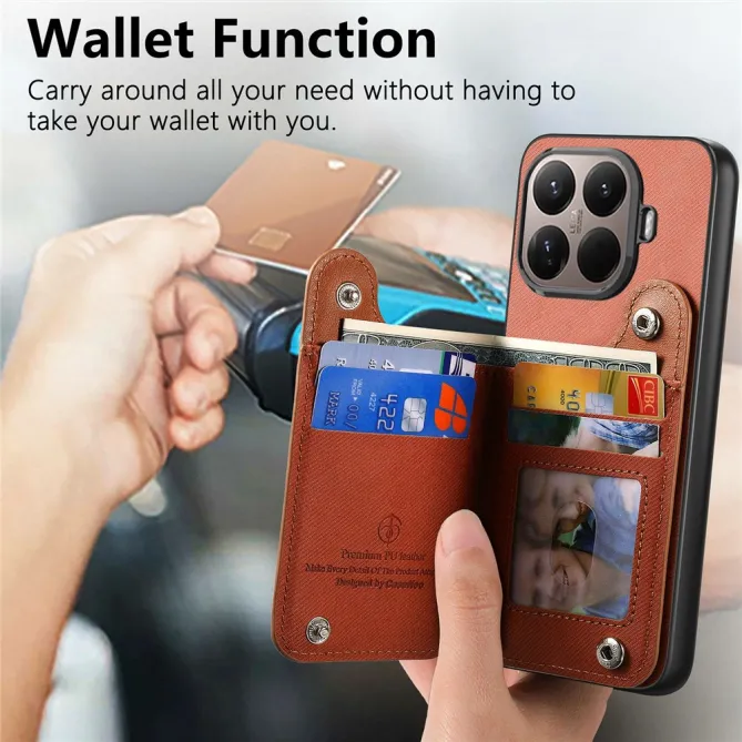 Coque Xiaomi 17T Pro Portefeuille Dos RFID Zippé