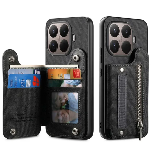 Coque Xiaomi 17T Pro Portefeuille Dos RFID Zippé