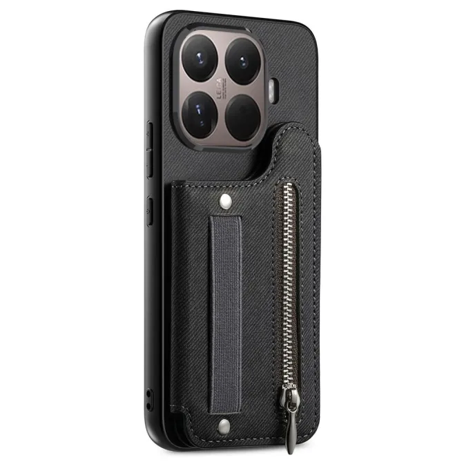 Coque Xiaomi 17T Pro Portefeuille Dos RFID Zippé