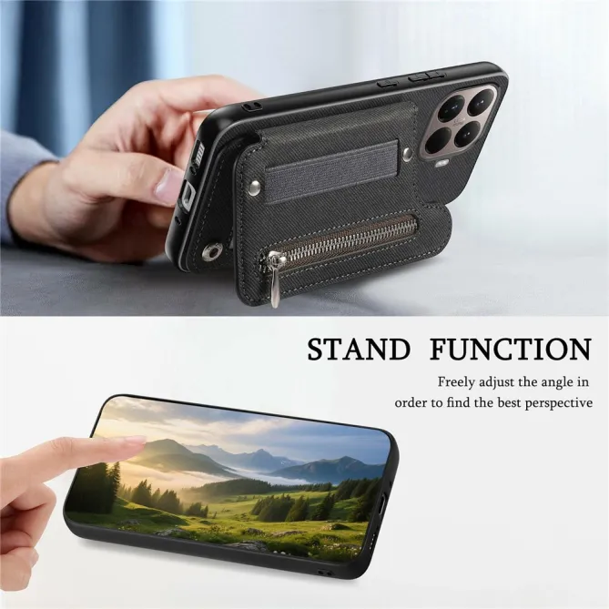 Coque Xiaomi 17T Pro Portefeuille Dos RFID Zippé
