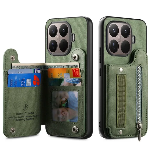 Coque Xiaomi 17T Pro Portefeuille Dos RFID Zippé