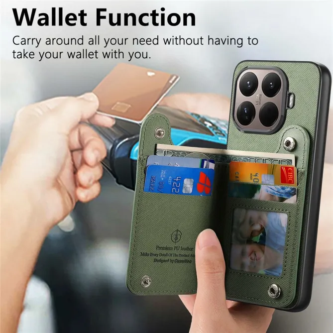 Coque Xiaomi 17T Pro Portefeuille Dos RFID Zippé