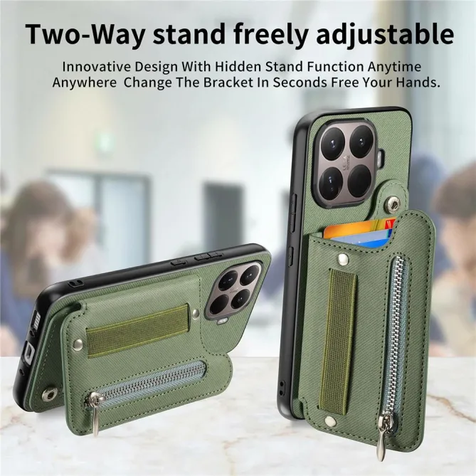Coque Xiaomi 17T Pro Portefeuille Dos RFID Zippé
