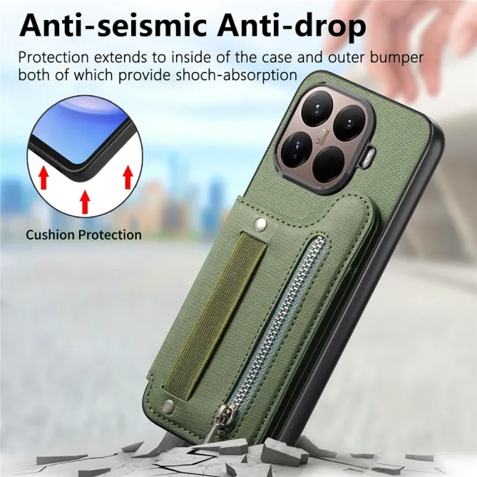 Coque Xiaomi 17T Pro Portefeuille Dos RFID Zippé