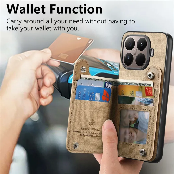 Coque Xiaomi 17T Pro Portefeuille Dos RFID Zippé