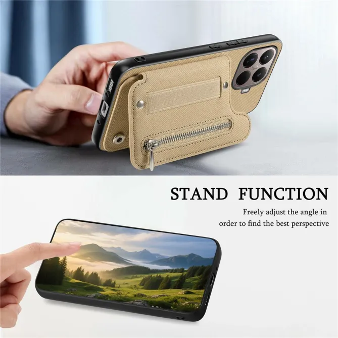 Coque Xiaomi 17T Pro Portefeuille Dos RFID Zippé