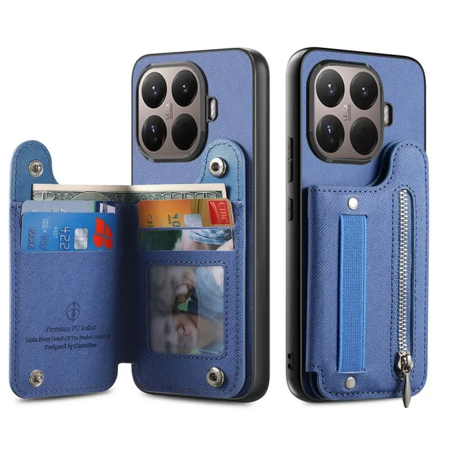 Coque Xiaomi 17T Pro Portefeuille Dos RFID Zippé