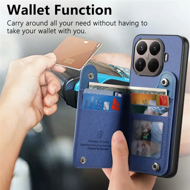 Coque Xiaomi 17T Pro Portefeuille Dos RFID Zippé