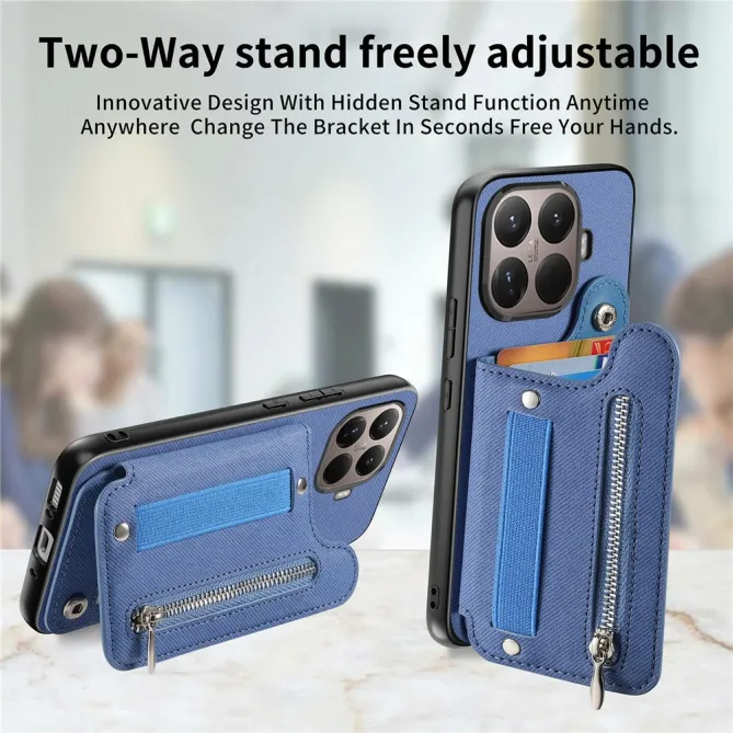 Coque Xiaomi 17T Pro Portefeuille Dos RFID Zippé