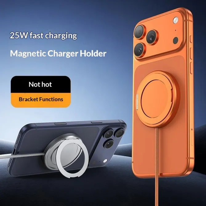 Chargeur Sans Fil Magnétique Qi2 25W Support Anneau