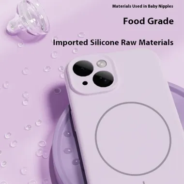 Coque iPhone 15 Silicone Soft Touch Compatible MagSafe