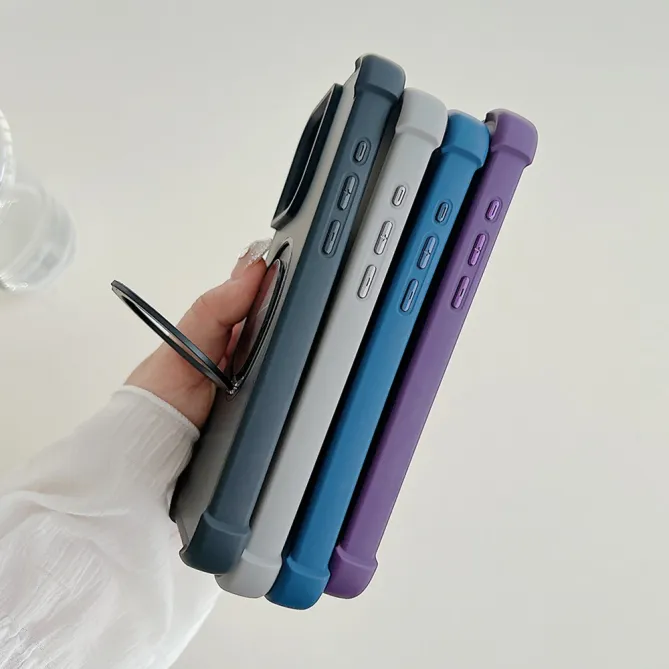 Coque iPhone 15 Antichoc MagSafe avec Anneau Support Rotatif