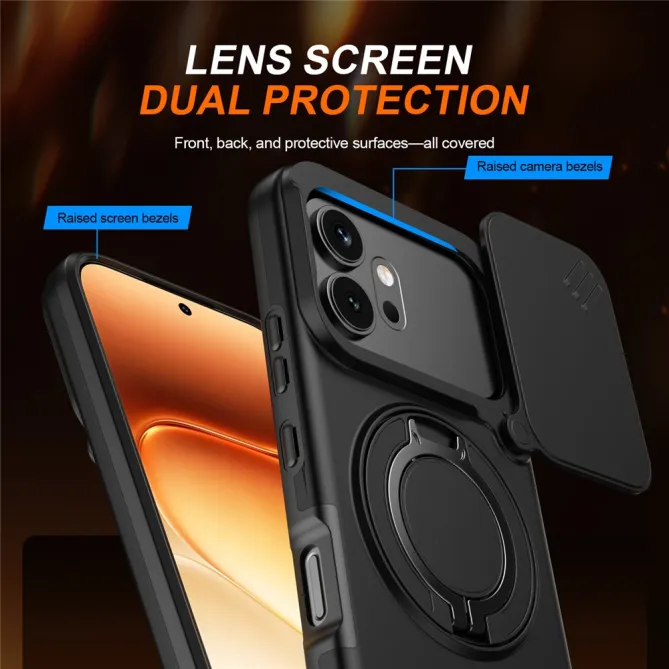 Coque Honor 600 et 600 Pro Cache Caméra Anneau Magnétique