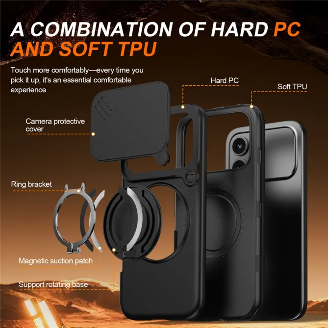 Coque Honor 600 et 600 Pro Cache Caméra Anneau Magnétique
