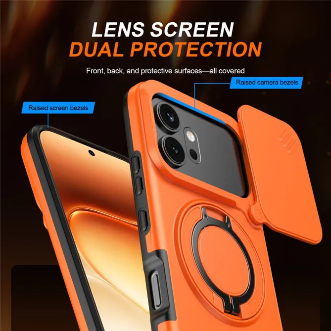 Coque Honor 600 et 600 Pro Cache Caméra Anneau Magnétique