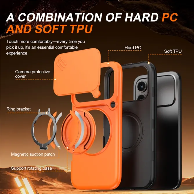 Coque Honor 600 et 600 Pro Cache Caméra Anneau Magnétique