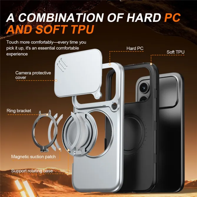 Coque Honor 600 et 600 Pro Cache Caméra Anneau Magnétique