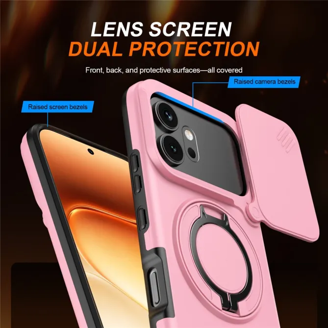Coque Honor 600 et 600 Pro Cache Caméra Anneau Magnétique