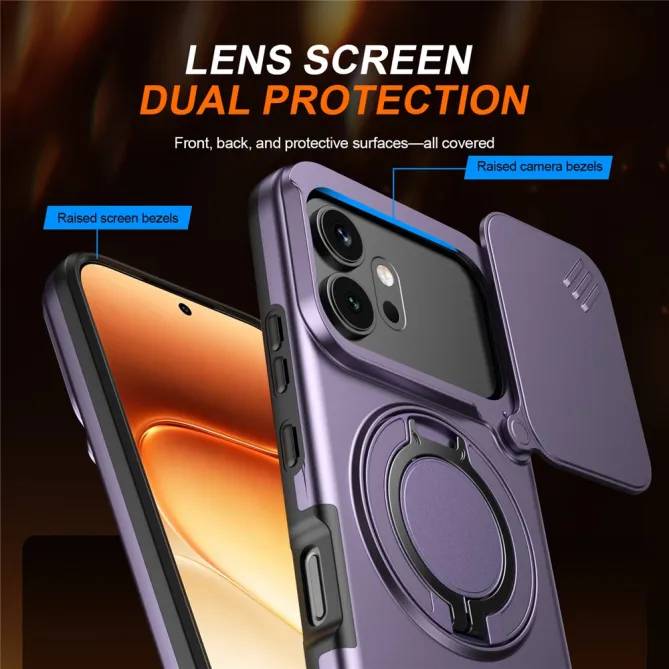 Coque Honor 600 et 600 Pro Cache Caméra Anneau Magnétique