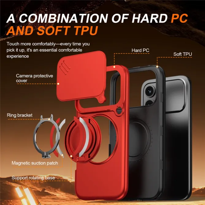 Coque Honor 600 et 600 Pro Cache Caméra Anneau Magnétique