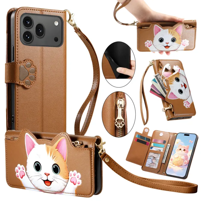 Housse Honor 600 / 600 Pro Chaton 3D Poche Zippée