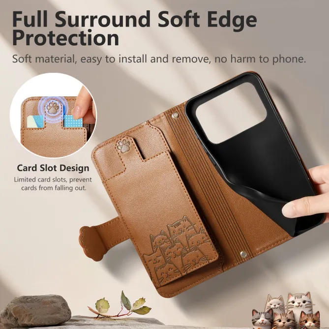 Housse Honor 600 / 600 Pro Chaton 3D Poche Zippée