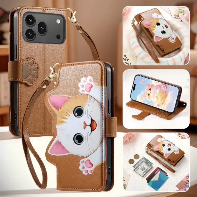 Housse Honor 600 / 600 Pro Chaton 3D Poche Zippée