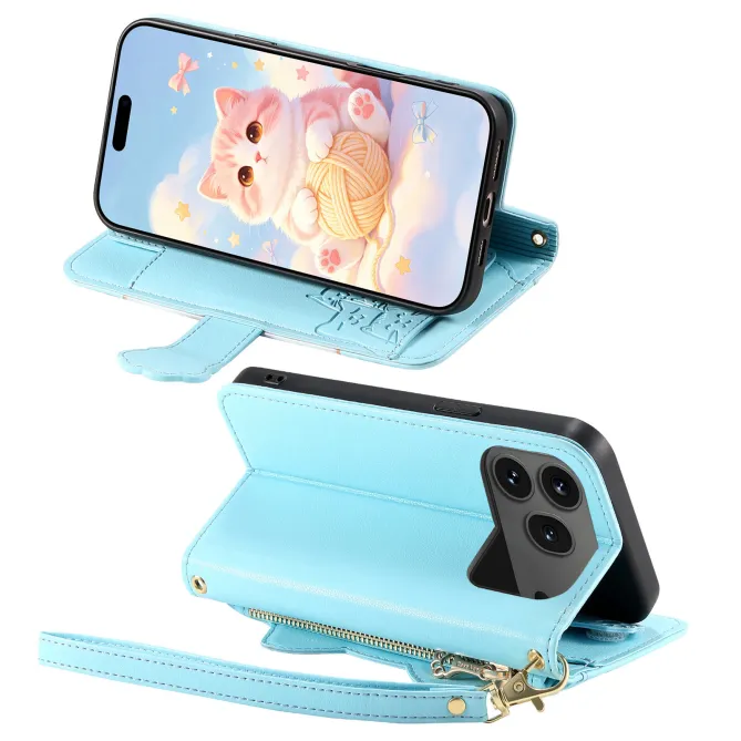 Housse Honor 600 / 600 Pro Chaton 3D Poche Zippée