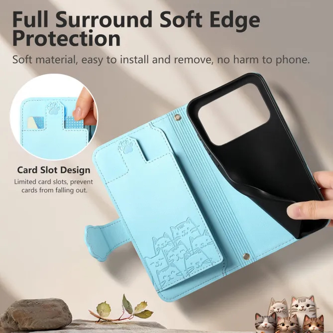 Housse Honor 600 / 600 Pro Chaton 3D Poche Zippée