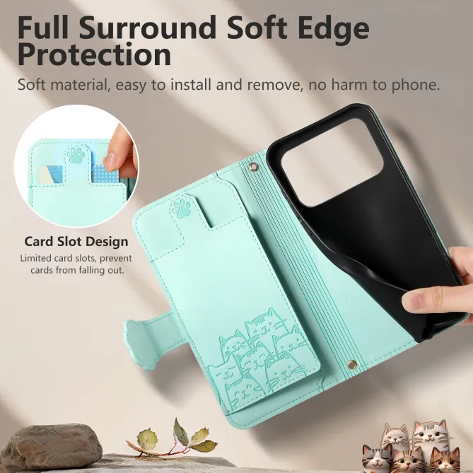 Housse Honor 600 / 600 Pro Chaton 3D Poche Zippée