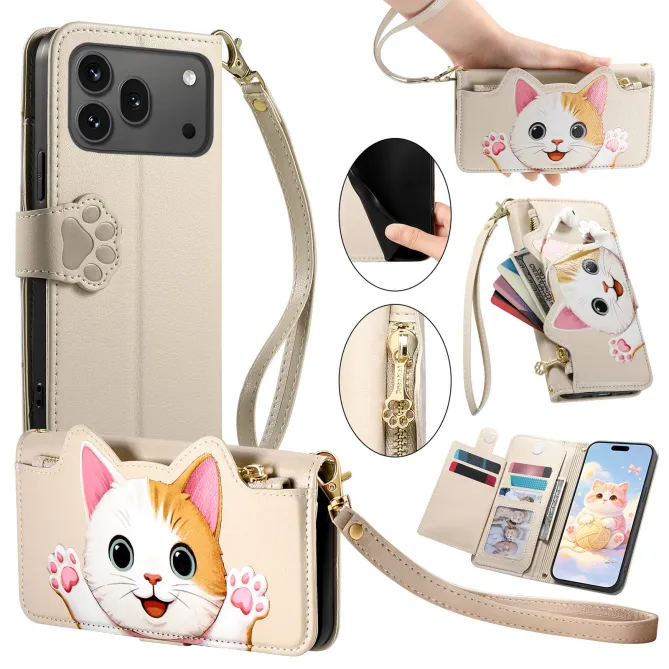 Housse Honor 600 / 600 Pro Chaton 3D Poche Zippée