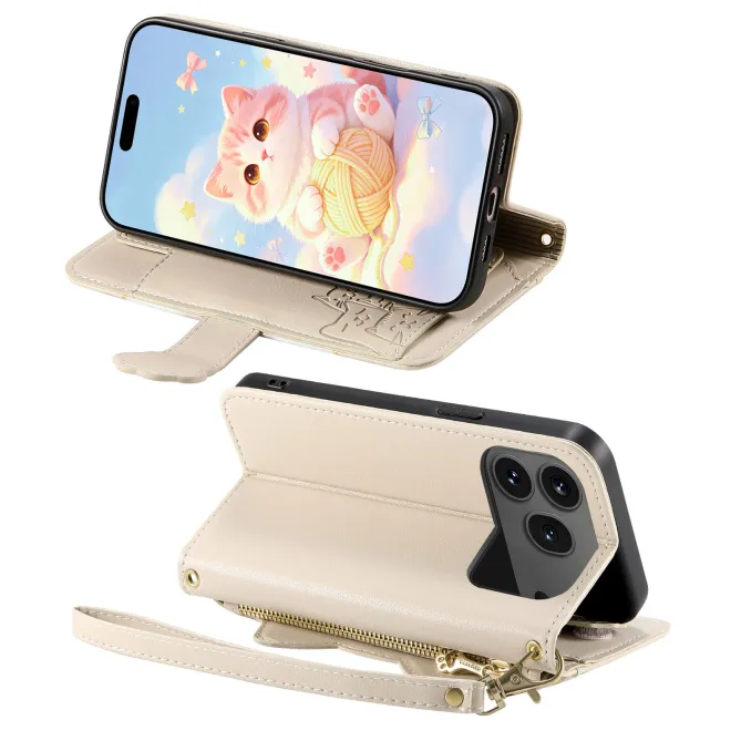 Housse Honor 600 / 600 Pro Chaton 3D Poche Zippée