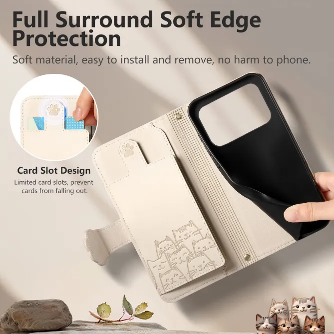Housse Honor 600 / 600 Pro Chaton 3D Poche Zippée