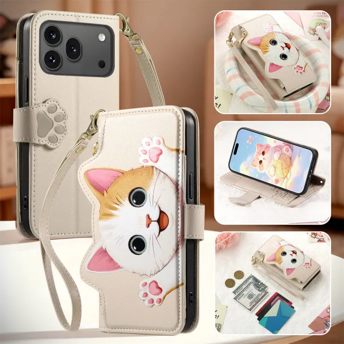Housse Honor 600 / 600 Pro Chaton 3D Poche Zippée