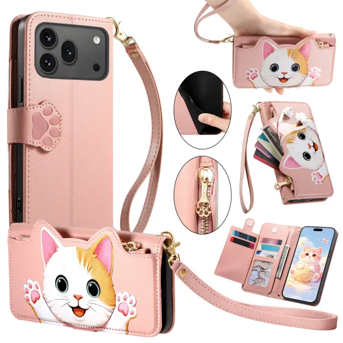 Housse Honor 600 / 600 Pro Chaton 3D Poche Zippée