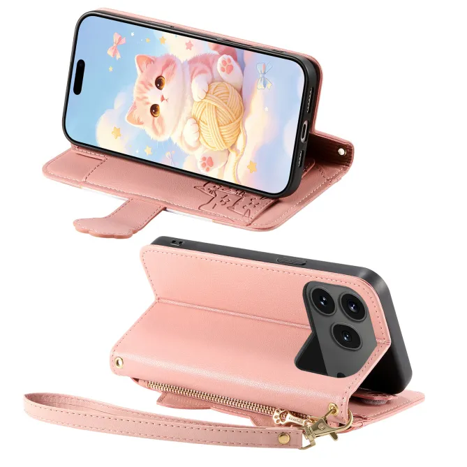 Housse Honor 600 / 600 Pro Chaton 3D Poche Zippée